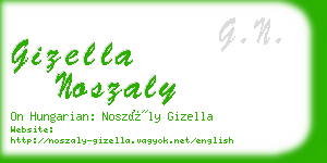 gizella noszaly business card